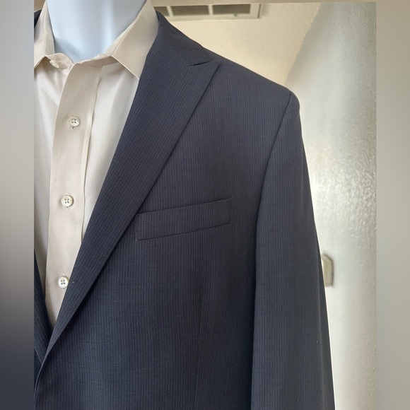 Men’s Suit Like New Navy 44L W38 Kenneth Cole New York sophisticated Business - Picture 11 of 15